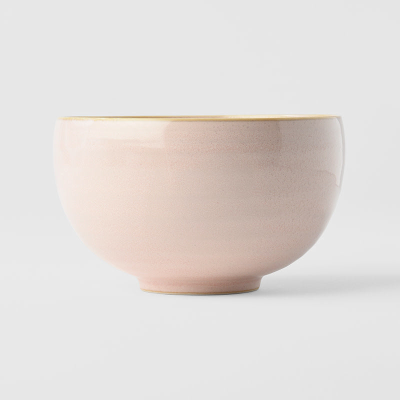 Premium 13cm Sakura Pink Glaze Round Medium Ceramic Bowl 500ml Dishwasher Microwave Safe
