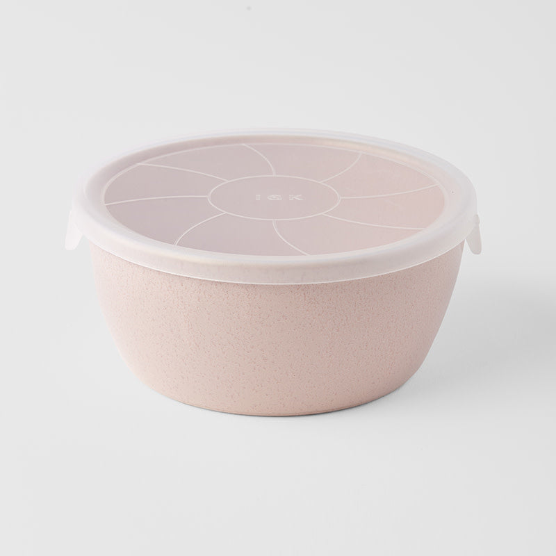 Premium 13cm Sakura Pink Glaze Ceramic Bowl with Lid 400ml Dishwasher Microwave Safe