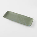 Premium Ceramic Rectangular Plate – Green Fade Glaze 29.5 x 12cm
