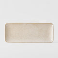 Premium Ceramic Rectangular Plate – Beige White Fade Glaze 29.5 x 12cm
