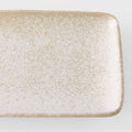 Premium Ceramic Rectangular Plate – Beige White Fade Glaze 29.5 x 12cm
