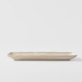 Premium Ceramic Rectangular Plate – Beige White Fade Glaze 29.5 x 12cm