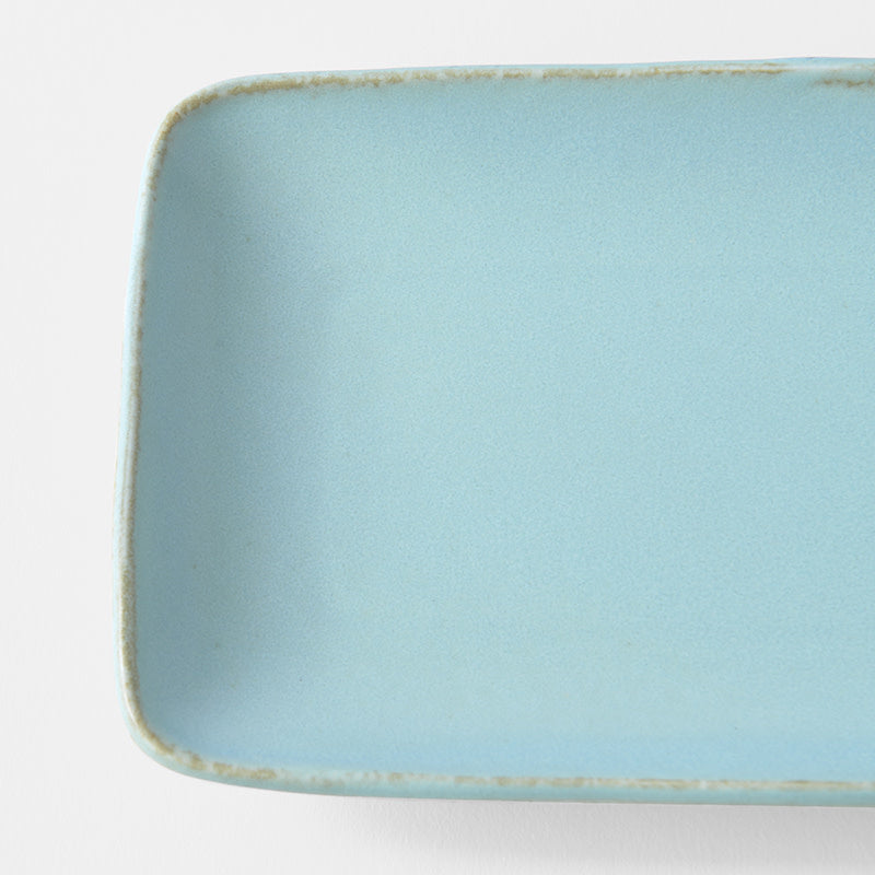 Premium 29cm Soda Blue Glaze Ceramic Sashimi Plate Dishwasher Microwave Safe