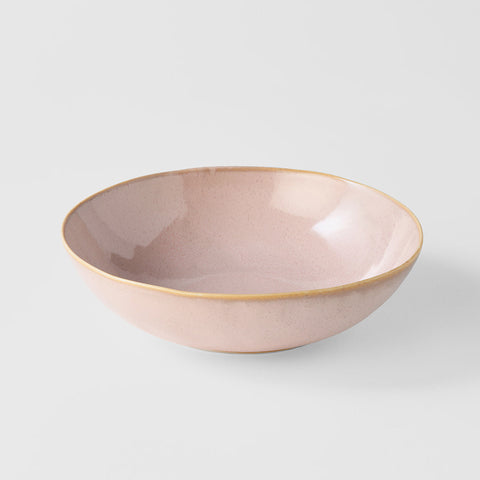Premium 16.5cm Sakura Pink Glaze Oval Ceramic Bowl 300ml Dishwasher Microwave Safe