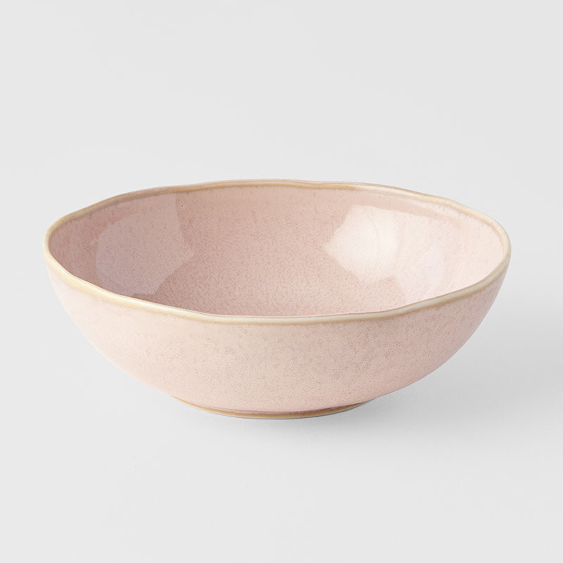 Premium 14cm Sakura Pink Glaze Oval Ceramic Bowl 200ml Dishwasher Microwave Safe