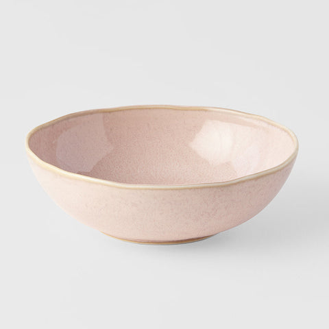 Premium 14cm Sakura Pink Glaze Oval Ceramic Bowl 200ml Dishwasher Microwave Safe