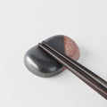 Premium Pebble Black Orange Ceramic Chopstick Rest Dishwasher Microwave Safe