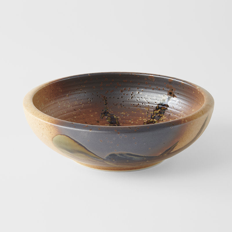 Premium Thick Edge Bowl – Wabi Sabi Glaze 20cm, 600ml