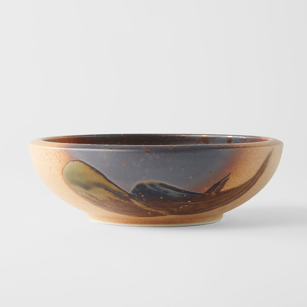 Premium Thick Edge Bowl – Wabi Sabi Glaze 20cm, 600ml