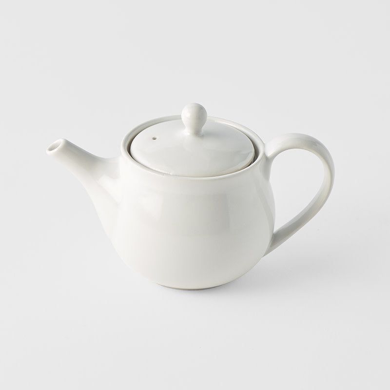 Teapot 400ml Matte White Glaze - SuperSaverAU - view 2