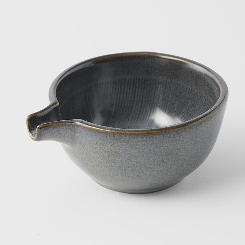 Mist Glaze 120ml Ceramic Pourer Silver Sauce Jug Dishwasher Microwave Safe