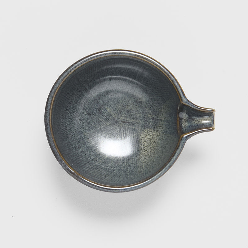 Mist Glaze 120ml Ceramic Pourer Silver Sauce Jug Dishwasher Microwave Safe