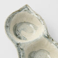 Blue and White Glaze Edamame Triple Pod Dish 200ml Dishwasher Microwave Safe