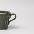 Premium 180ml Reeded Oribe Glaze Ceramic Mug Dishwasher Microwave Safe
