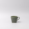 Premium 180ml Reeded Oribe Glaze Ceramic Mug Dishwasher Microwave Safe