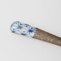 Premium Indigo Asanoha Small Bisque Ceramic Spoon Dishwasher Microwave Safe