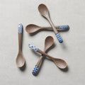 Premium Indigo Asanoha Small Bisque Ceramic Spoon Dishwasher Microwave Safe