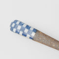 Premium Small Spoon – Bisque Indigo Checkerboard