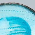 Premium 24x20cm Sky Blue Glaze Oval Ceramic Plate Japanese Tableware