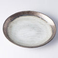 Premium 24cm Light Grey Glaze Oval Ceramic Plate Dishwasher Microwave Safe