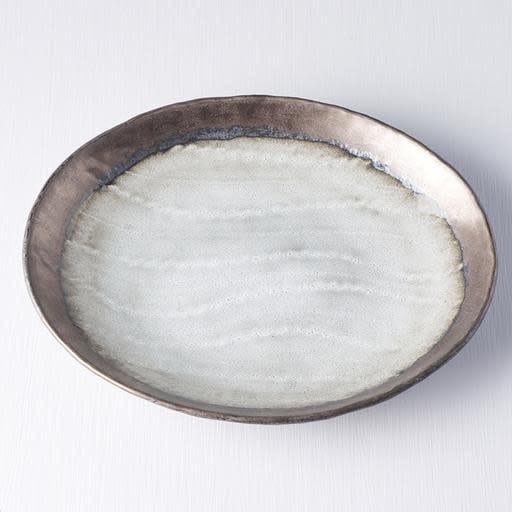Premium 24cm Light Grey Glaze Oval Ceramic Plate Dishwasher Microwave Safe