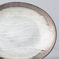 Premium 24cm Light Grey Glaze Oval Ceramic Plate Dishwasher Microwave Safe