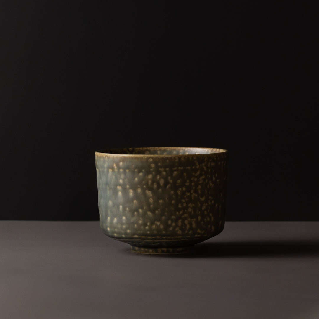 10cm Cypress Matcha Tea Bowl 400ml Green Ceramic Dishwasher Microwave Safe