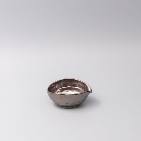 Metallic Lustre Glaze 140ml Ceramic Pourer Silver Sauce Jug Dishwasher Safe