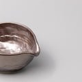 Metallic Lustre Glaze 140ml Ceramic Pourer Silver Sauce Jug Dishwasher Safe