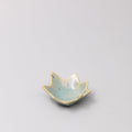 Premium Ceramic Maple Leaf Sauce Dish – Turquoise Mint Green 6cm, 6ml