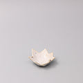 Premium Ceramic Maple Leaf Sauce Dish – White Ivory Fleck 6cm, 6ml