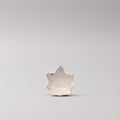Premium Ceramic Maple Leaf Sauce Dish – White Ivory Fleck 6cm, 6ml