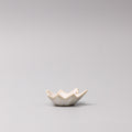 Premium Ceramic Maple Leaf Sauce Dish – White Ivory Fleck 6cm, 6ml