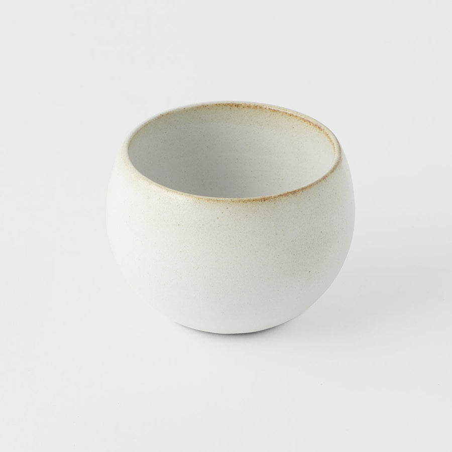 Premium Ceramic Round Cup – Beige Oatmeal Glaze 180ml