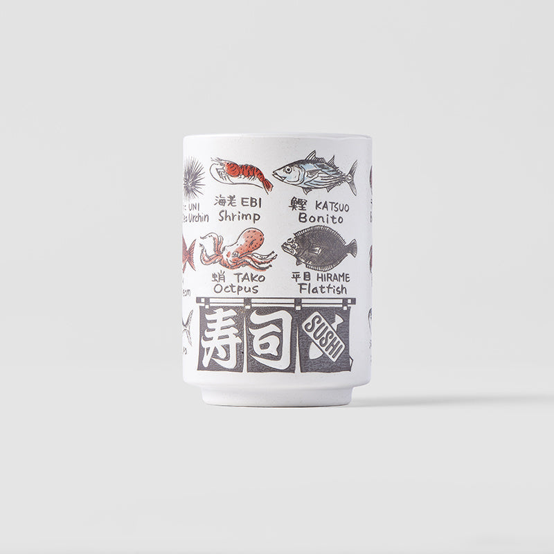 Premium Sushi Mug – White Fish Design 250ml