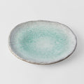Premium Oval Plate – Turquoise Aqua Splash Glaze 25cm