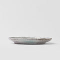 Premium Oval Plate – Turquoise Aqua Splash Glaze 30cm