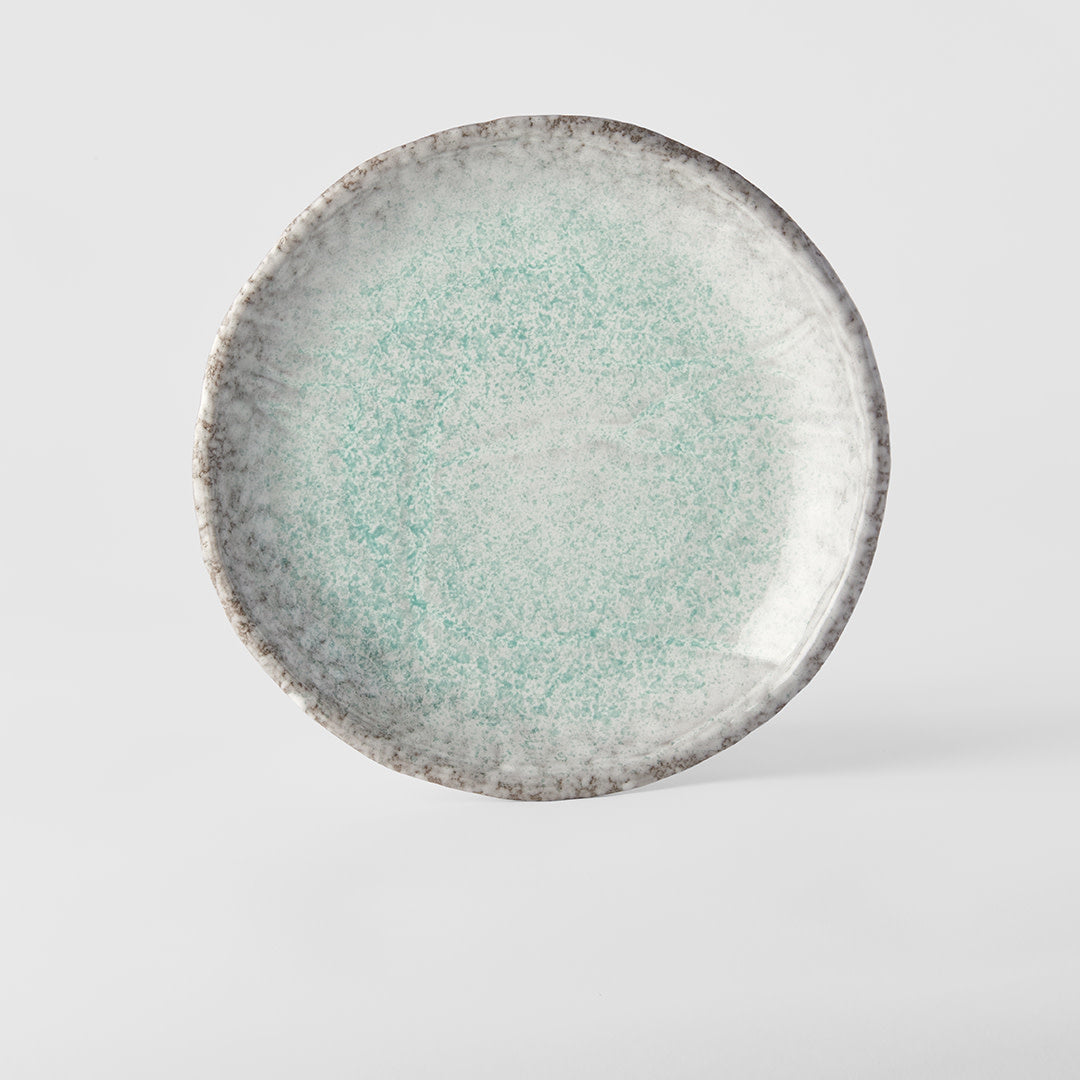 Premium Serving Plate – Turquoise Aqua Splash Glaze 27cm