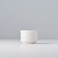 White Snow Glaze 40ml Ridged Ochoko Sake Cup Japanese Ceramic Drinkware Dishwasher Safe