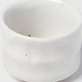 White Snow Glaze 40ml Ridged Ochoko Sake Cup Japanese Ceramic Drinkware Dishwasher Safe
