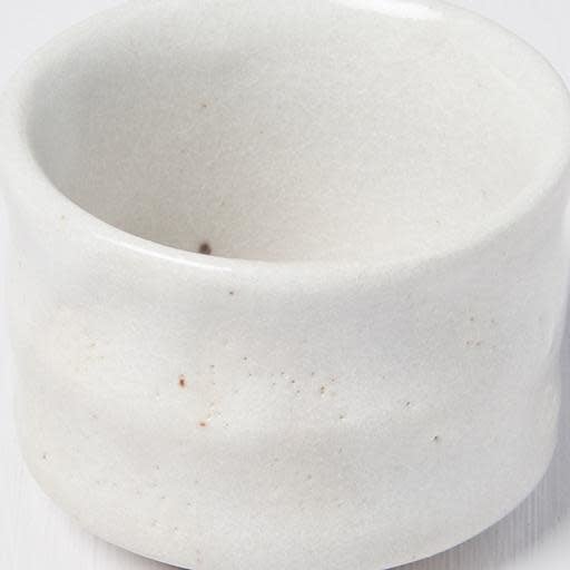 White Snow Glaze 40ml Ridged Ochoko Sake Cup Japanese Ceramic Drinkware Dishwasher Safe