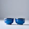 Premium 35ml Gura Kiln Blue Glaze Ceramic Sake Cup Dishwasher Safe
