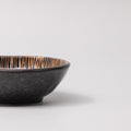 Premium Tapas Bowl – Bronze Converging Line Glaze 13cm