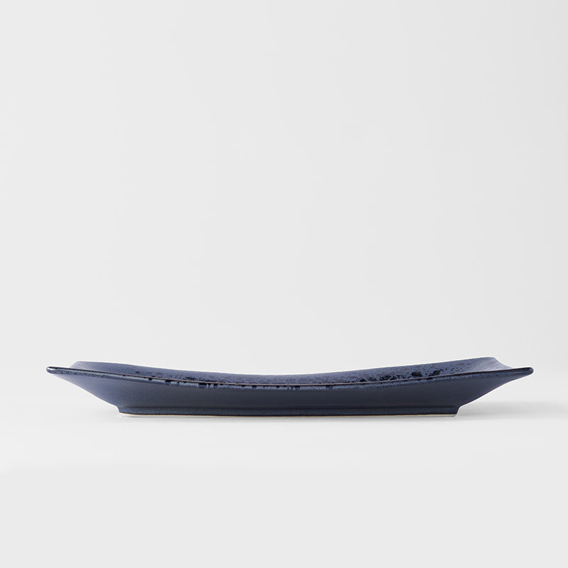 Premium 33cm Black Pearl Glaze Rectangular Ceramic Platter Dishwasher Microwave Safe