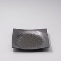 Premium 22cm Black Pearl Glaze Square Ceramic Plate Japanese Tableware