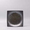 Premium 22cm Black Pearl Glaze Square Ceramic Plate Japanese Tableware