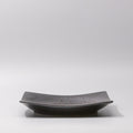 Premium 22cm Black Pearl Glaze Square Ceramic Plate Japanese Tableware