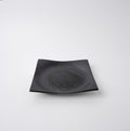 Premium Square Plate – Black Pearl Glaze 16cm