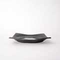 Premium Square Plate – Black Pearl Glaze 16cm