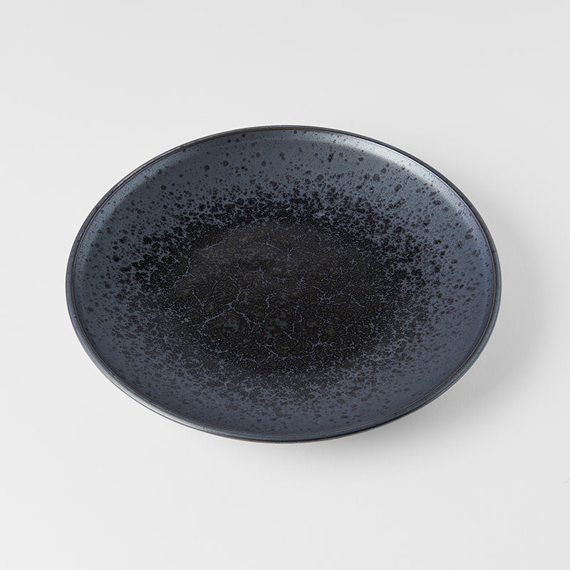 Premium 25.5cm Black Pearl Glaze Ceramic Dinner Plate Dishwasher Microwave Safe
